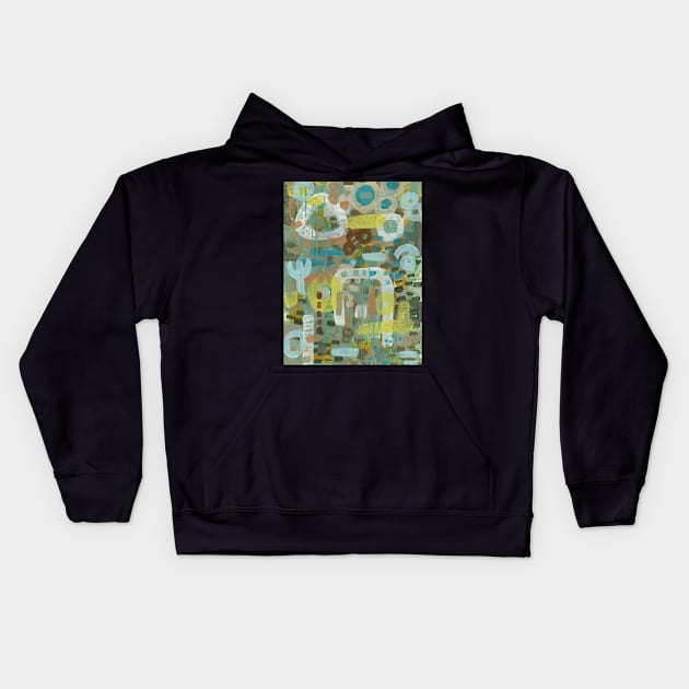 Art Acrylic artwork abstract painting Kids Hoodie by ArtFromK